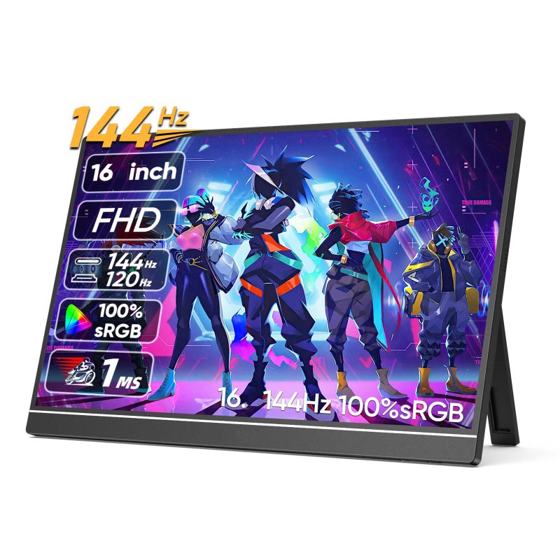 16-palcový prenosný monitor 144Hz IPS obrazovka pre prenosný počítač